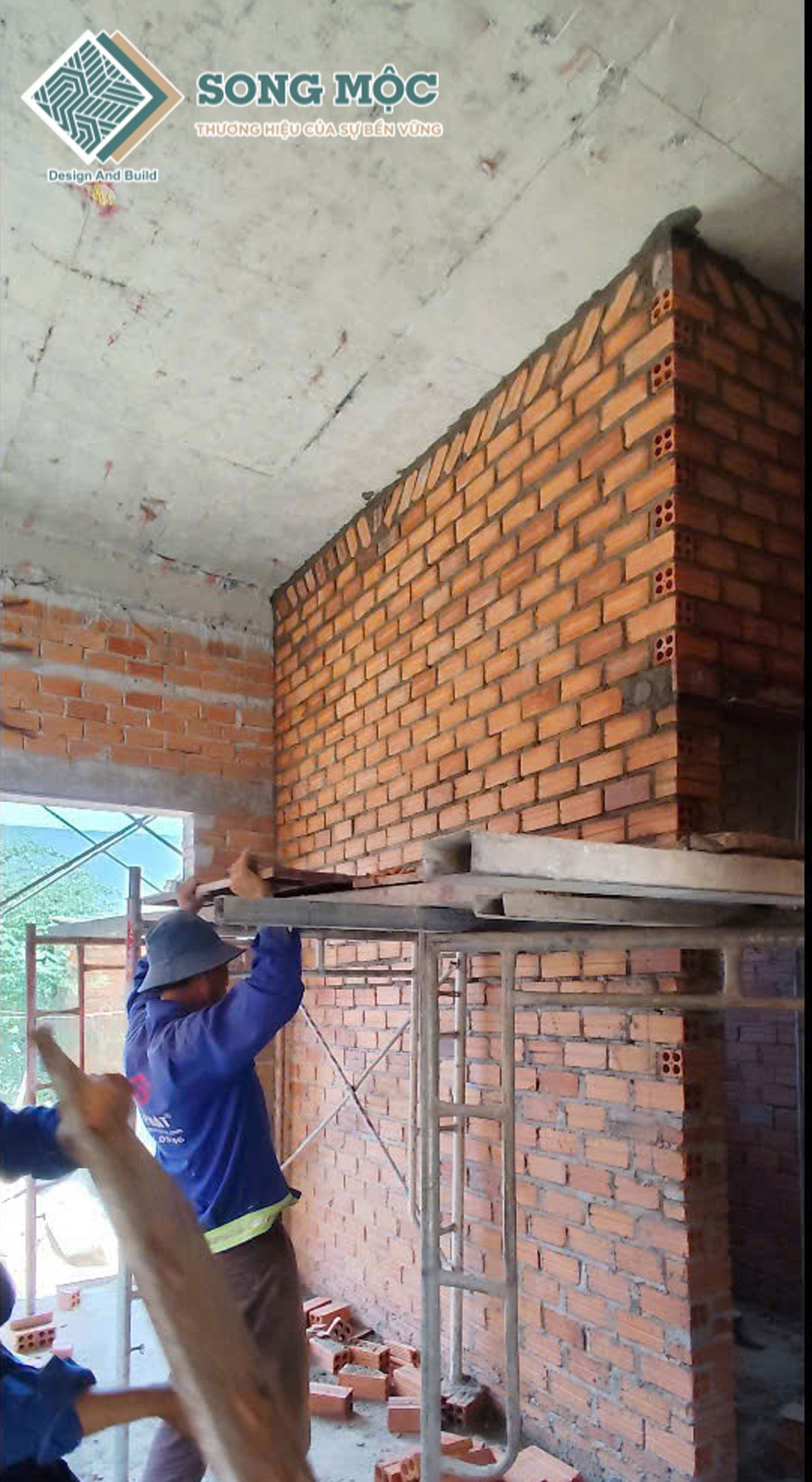 Hình ảnh tiến độ thi công xây dựng nhà phố 2 tầng dự án D'House
