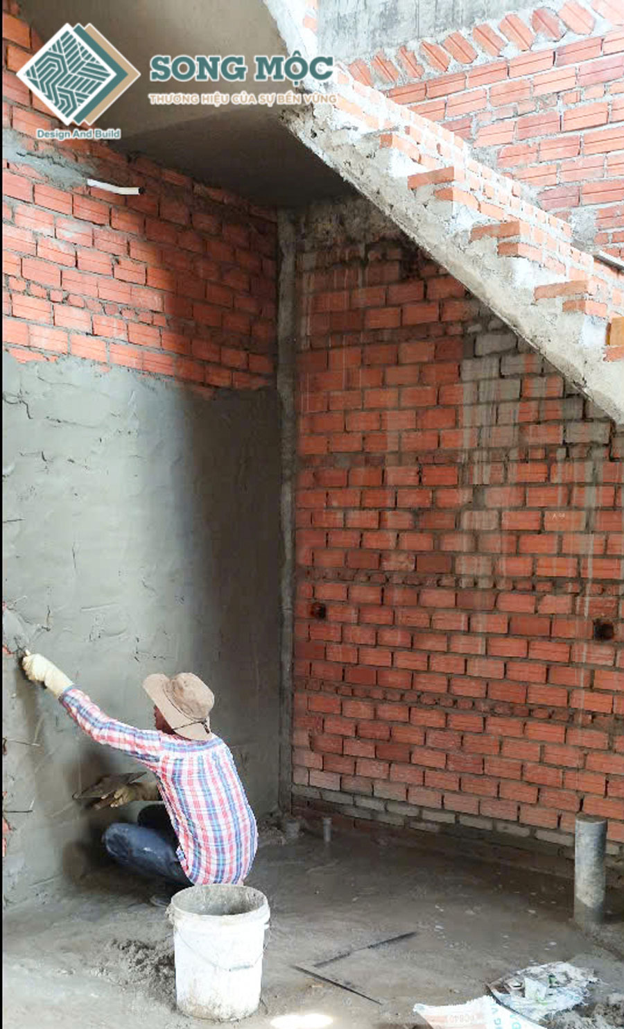 Hình ảnh tiến độ thi công xây dựng nhà phố 2 tầng dự án D'House