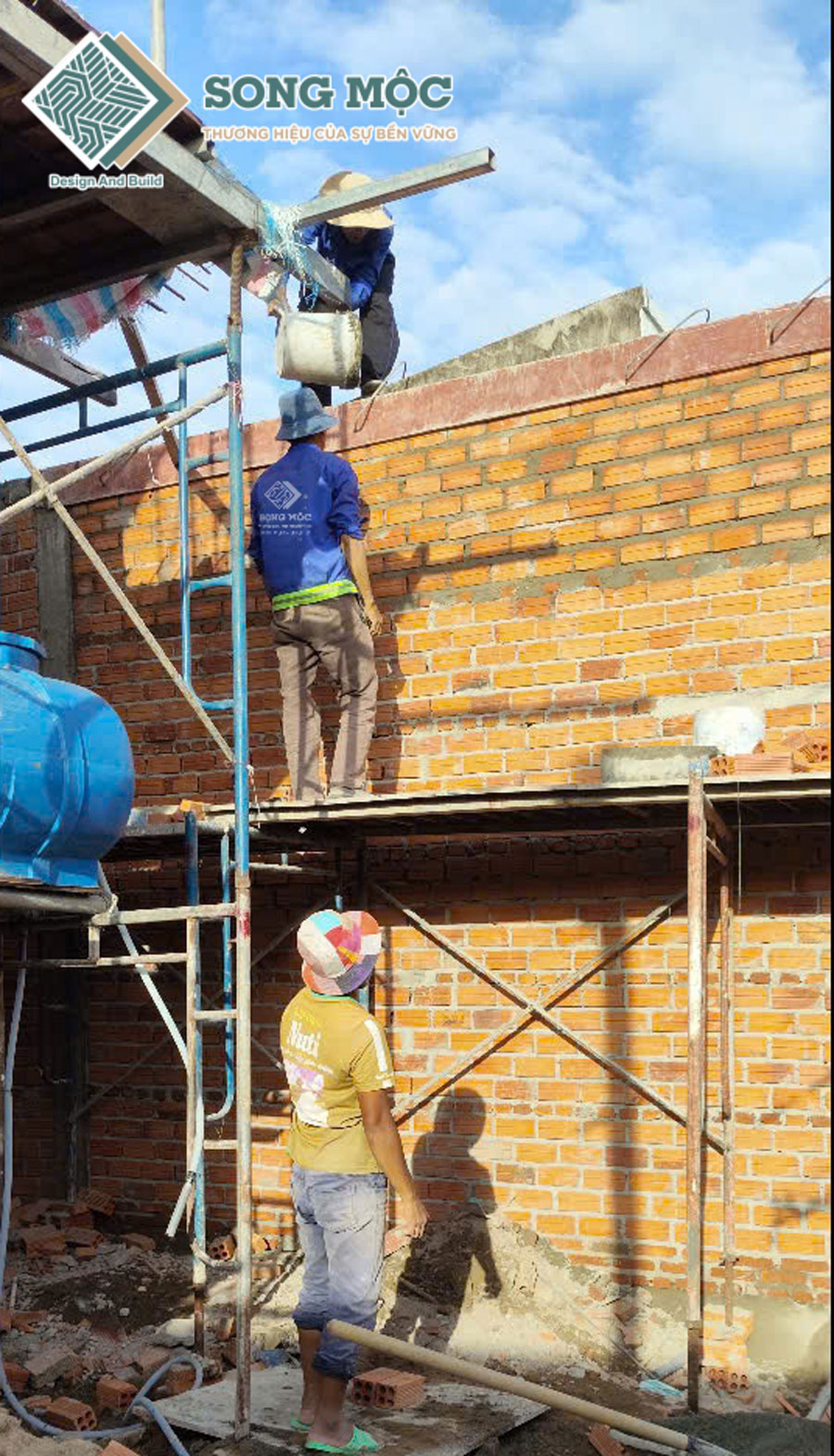 Hình ảnh tiến độ thi công xây dựng nhà phố 2 tầng dự án D'House