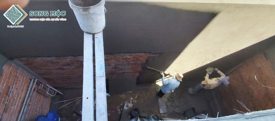 Hình ảnh tiến độ thi công xây dựng nhà phố 2 tầng dự án D'House