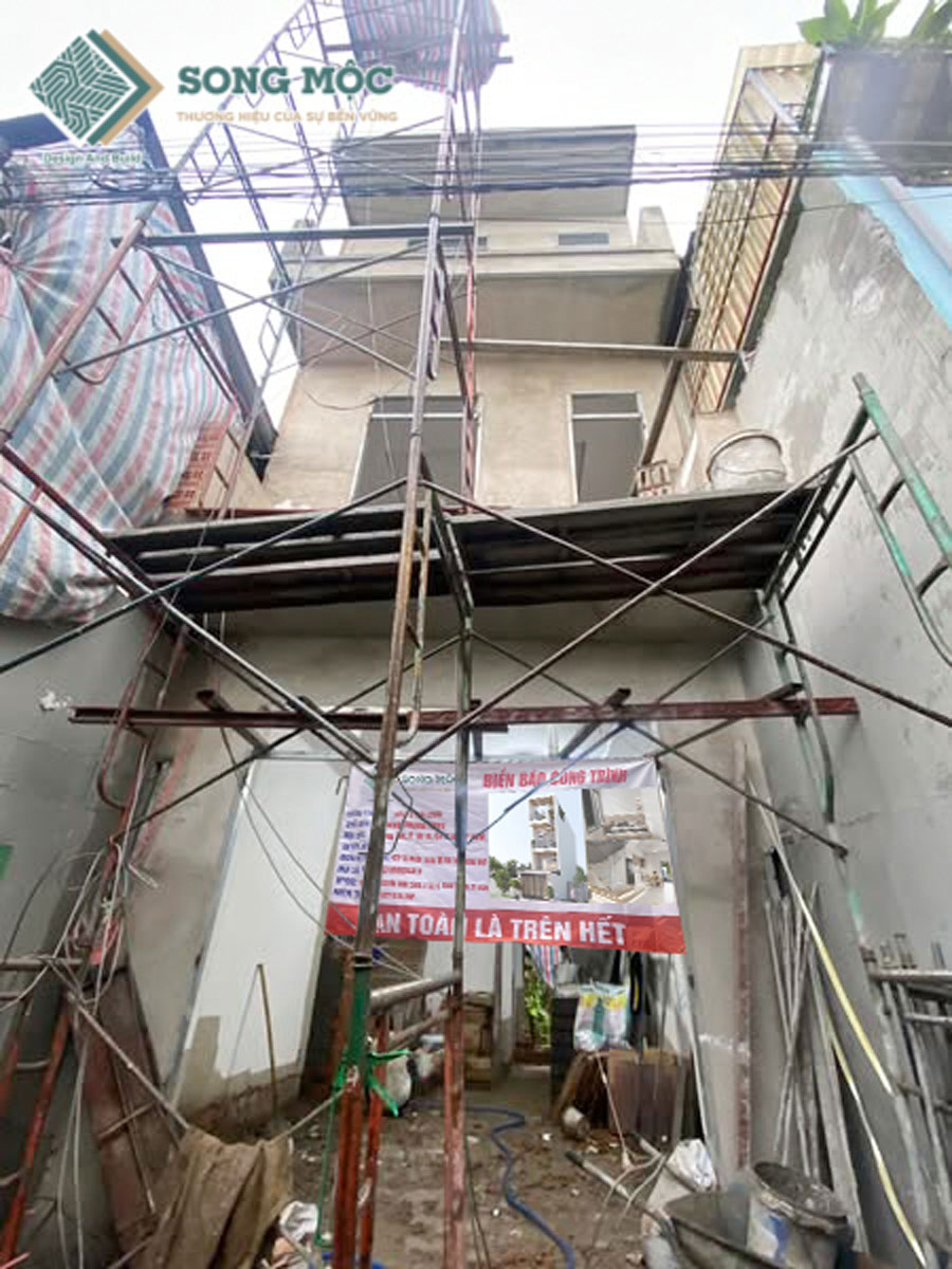 Hình ảnh tiến độ thi công xây dựng nhà phố 4 tầng cho chị Thủy tại Gò Vấp