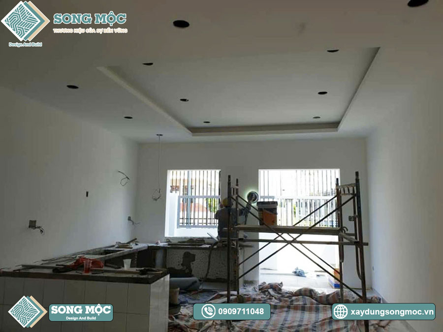 Hình ảnh tiến độ thi công sửa chữa cải tạo nhà phố cho chị Linh