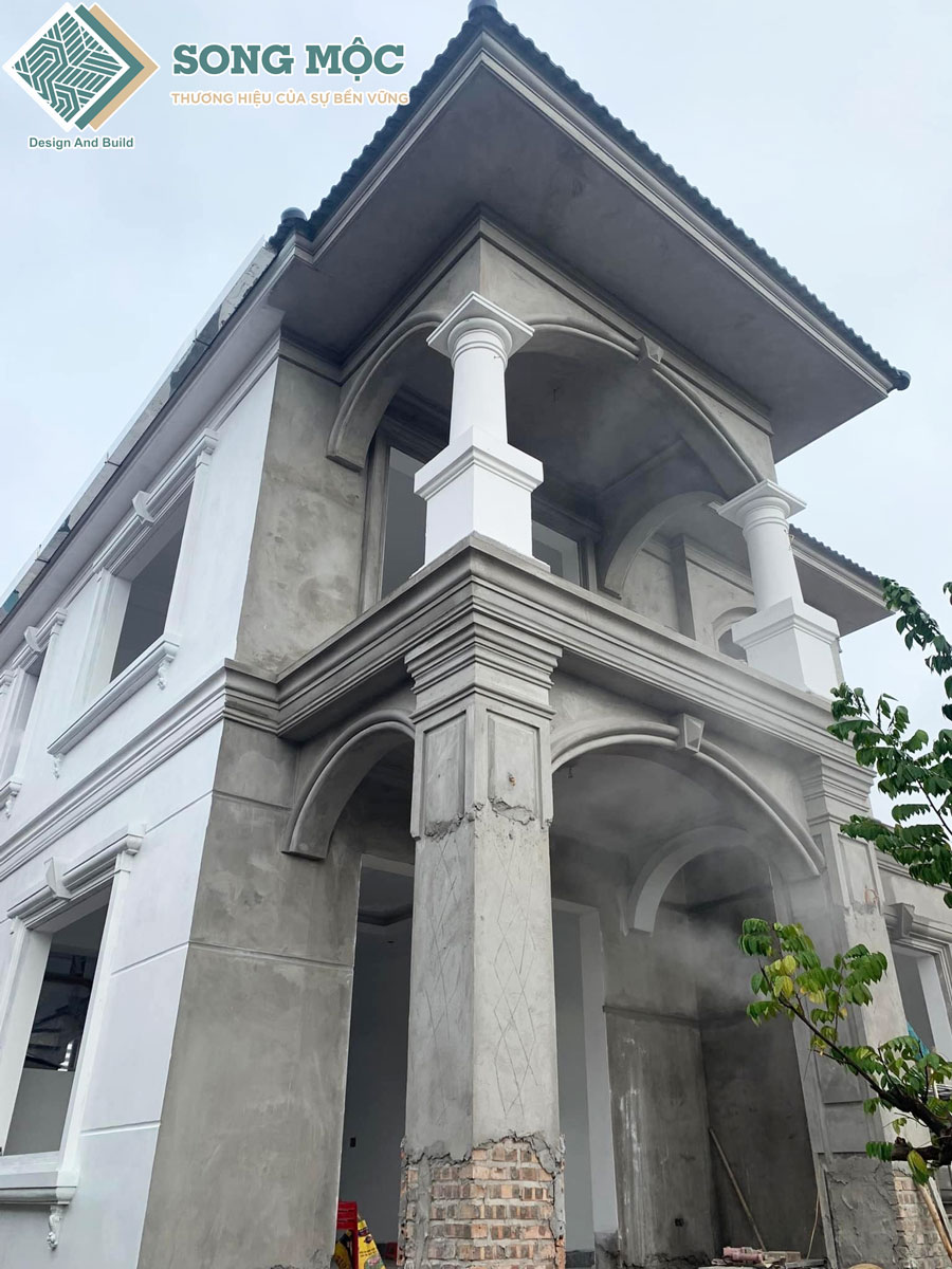 Hình ảnh tiến độ thi công xây dựng nhà biệt thự 2 tầng