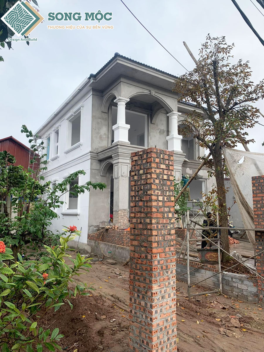 Hình ảnh tiến độ thi công xây dựng nhà biệt thự 2 tầng