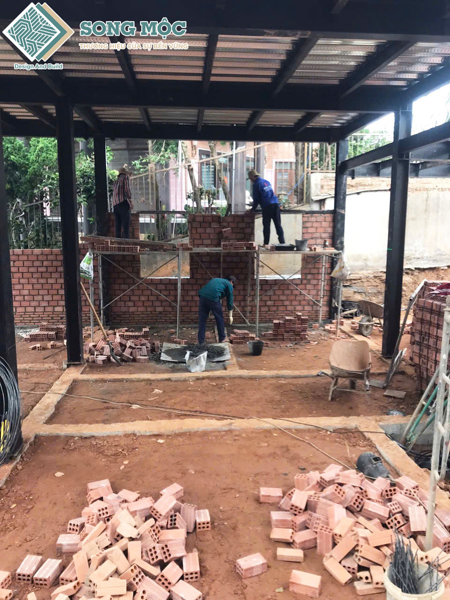 Hình ảnh tiến độ thi công xây dựng Nhà Hàng Cơm Lam