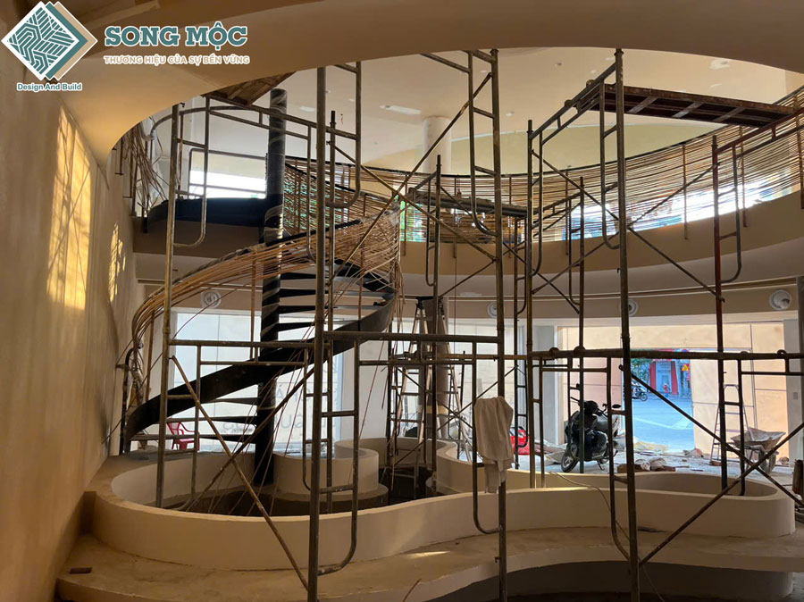 Hình ảnh tiến độ sửa chữa cải tạo công trình nhà hàng Cafe Phê-La