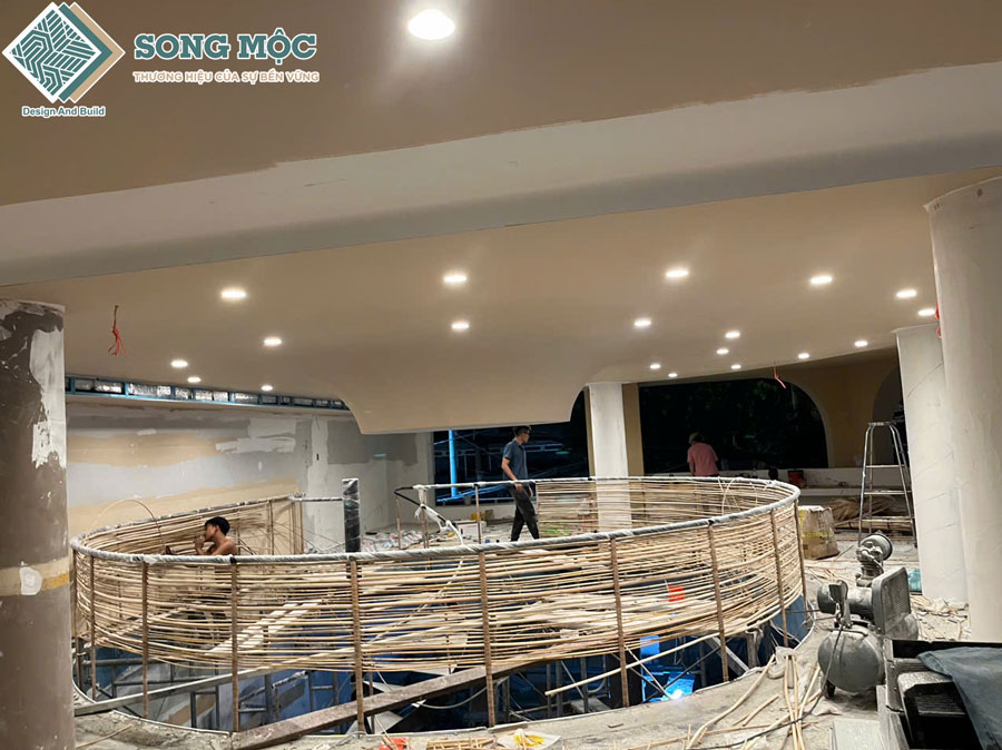 Hình ảnh tiến độ sửa chữa cải tạo công trình nhà hàng Cafe Phê-La