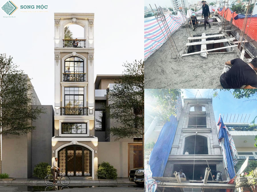 Khởi công xây dựng nhà phố 4 tầng hiện đại cho nhà anh Luân