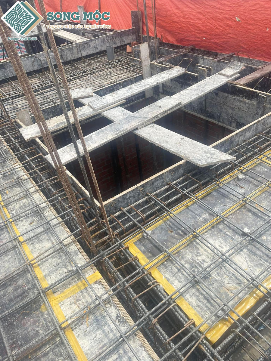 Hình ảnh xây dựng nhà phố 4 tấng hiện đại