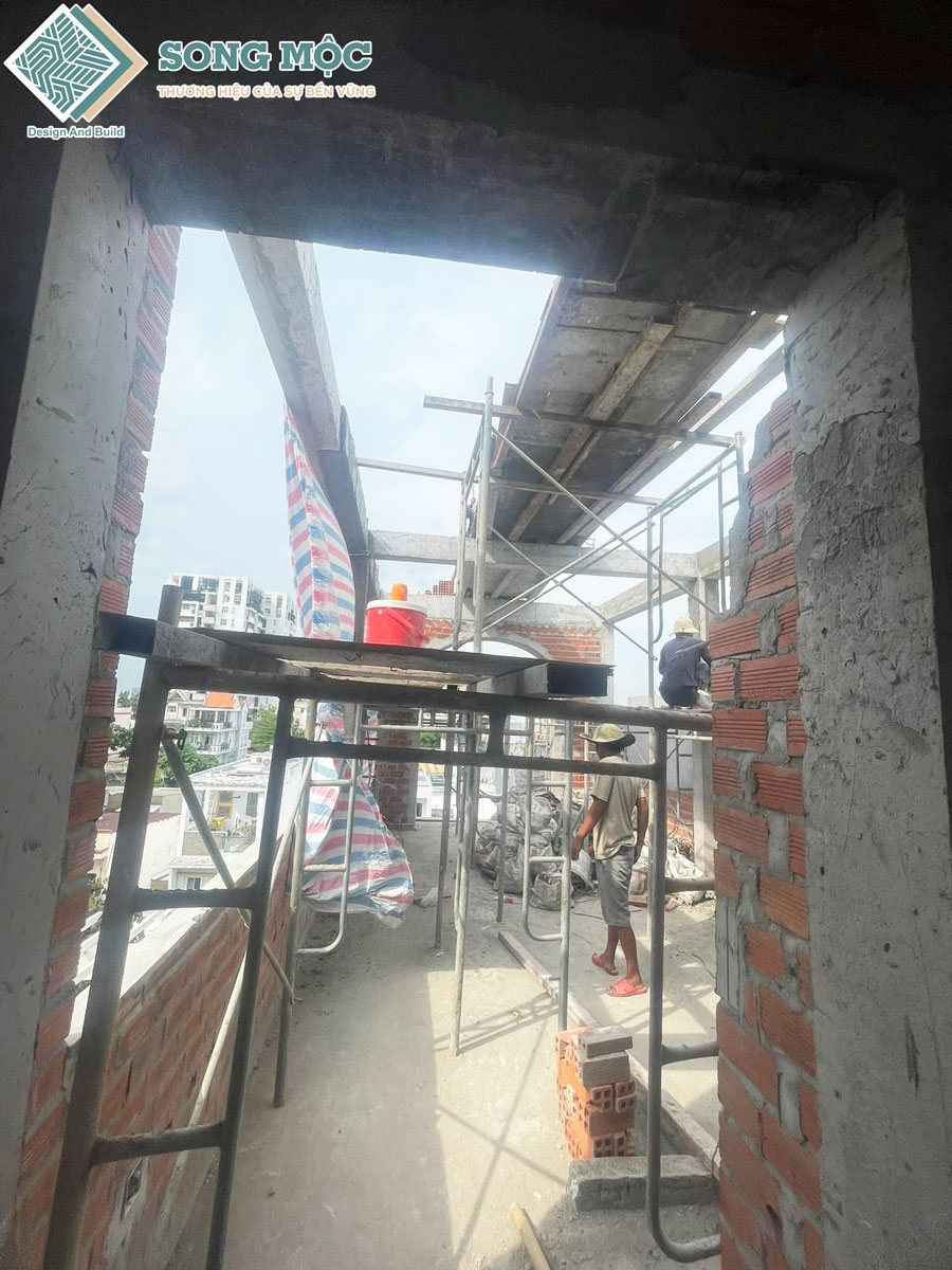 Hình ảnh thi công xây dựng nhà cho anh Luân