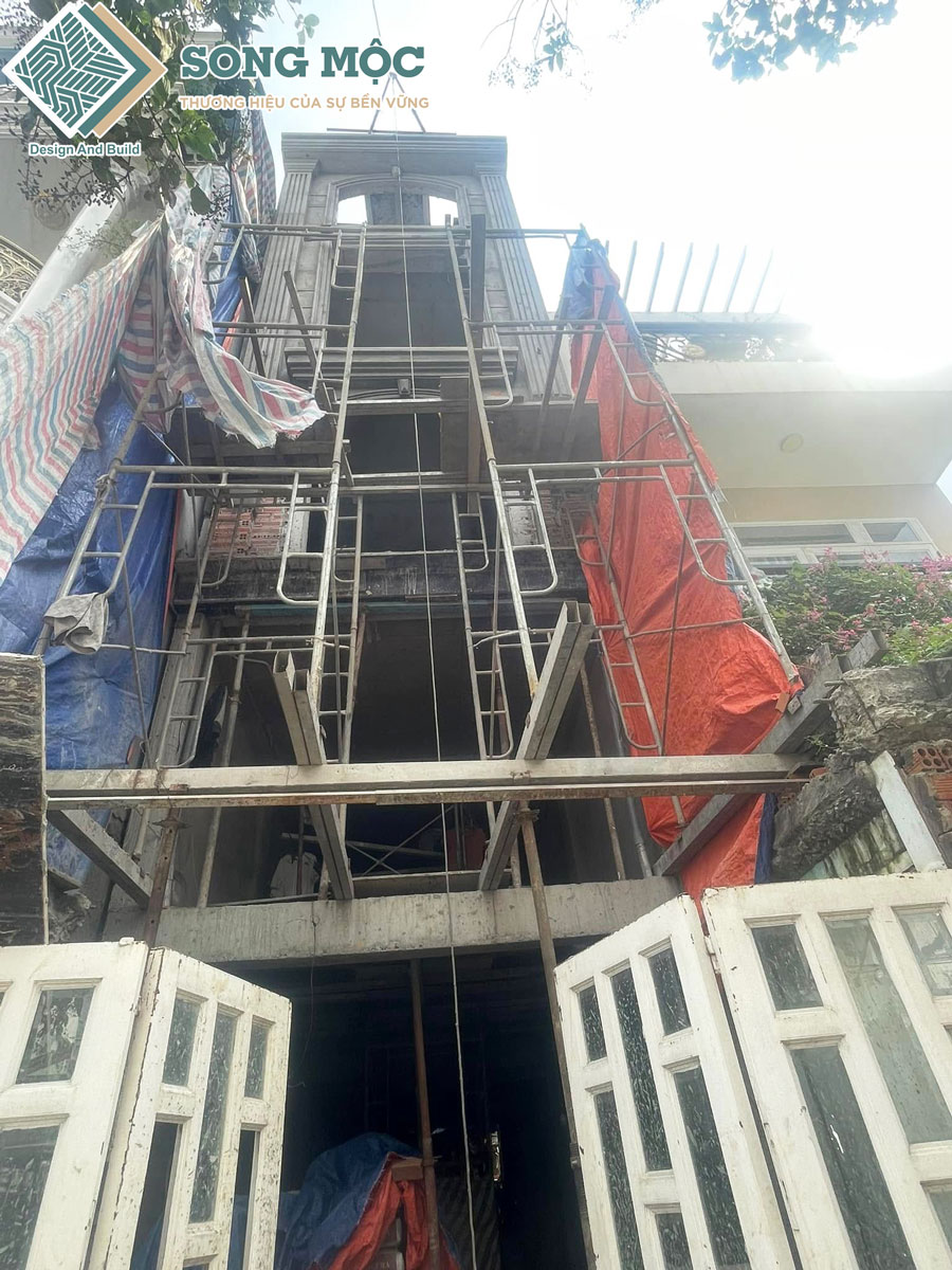 Hình ảnh thi công xây dựng nhà cho anh Luân