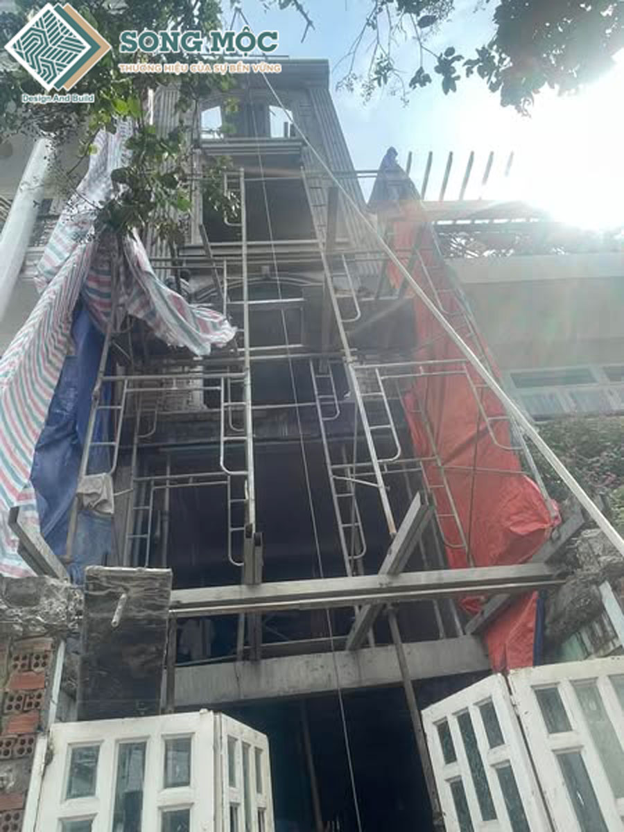 Hình ảnh thi công xây dựng nhà cho anh Luân