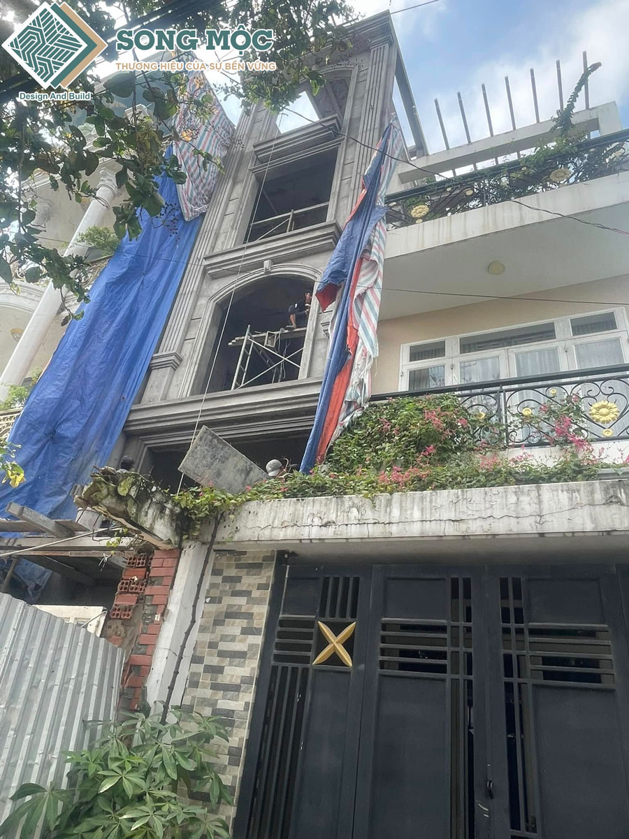 Hình ảnh thi công xây dựng nhà cho anh Luân