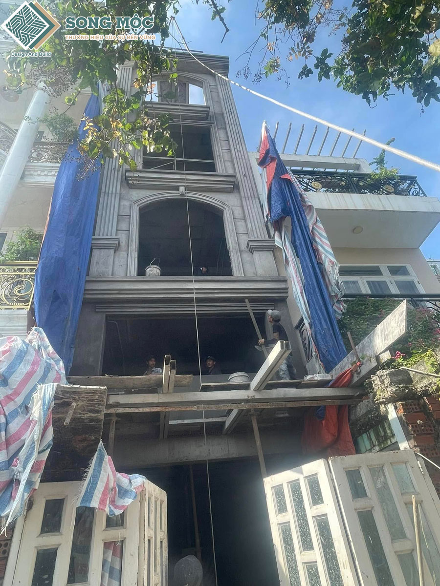 Hình ảnh thi công xây dựng nhà cho anh Luân