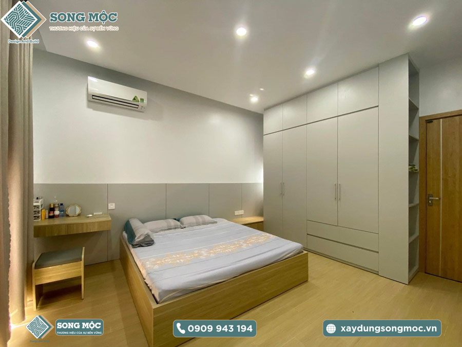 Hình ảnh bàn giao công trình xây dựng nhà phố 2 tầng cho cô Hồng