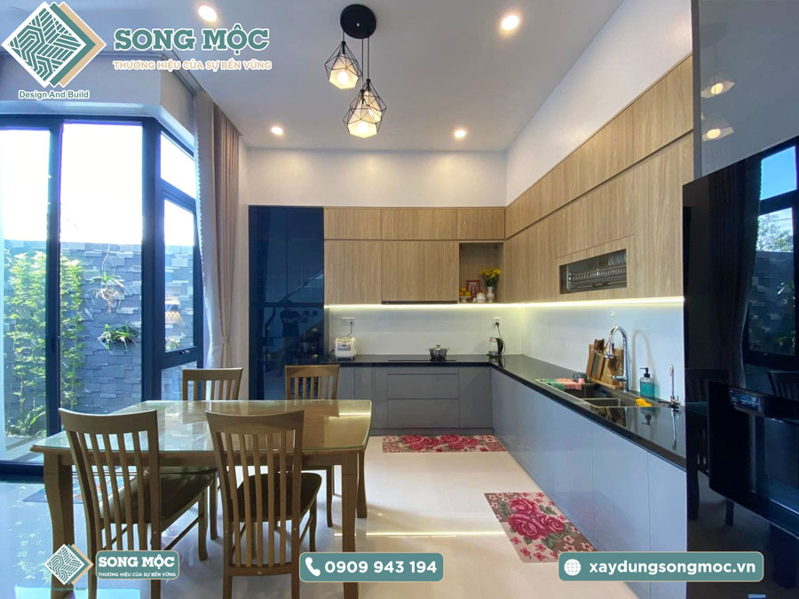 Hình ảnh bàn giao công trình xây dựng nhà phố 2 tầng cho cô Hồng