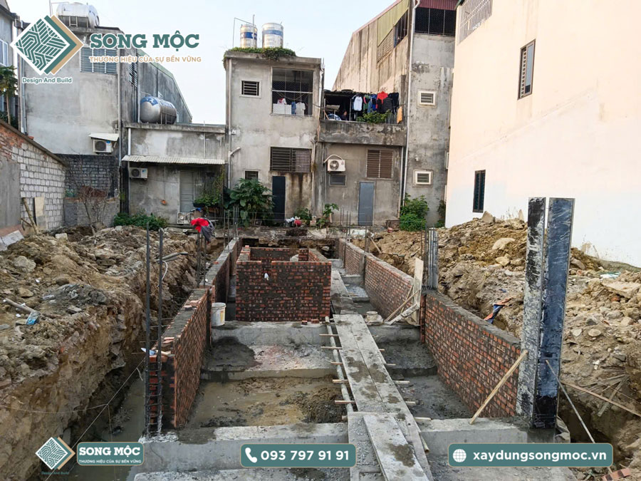 Hình ảnh khởi công xây dựng cho nhà Anh Sơn