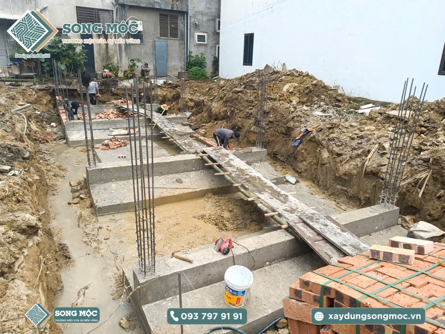 Hình ảnh khởi công xây dựng cho nhà Anh Sơn