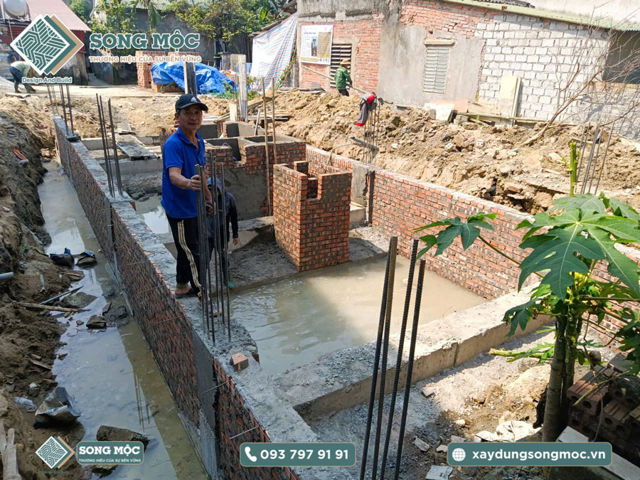 Hình ảnh khởi công xây dựng cho nhà Anh Sơn