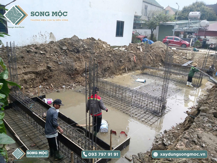 Hình ảnh khởi công xây dựng cho nhà Anh Sơn