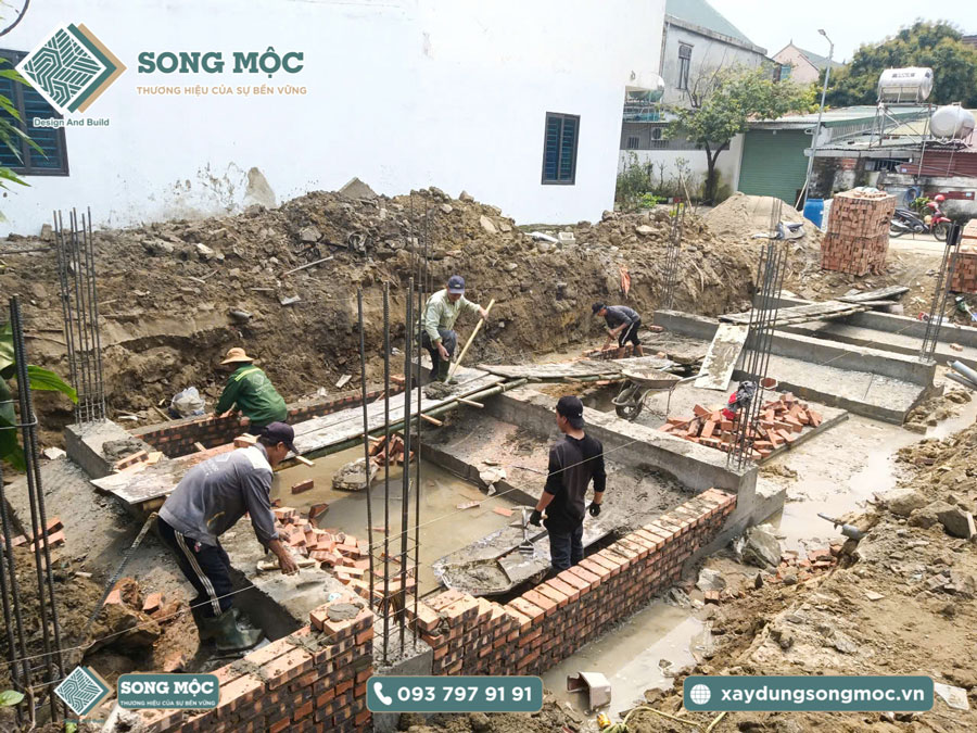 Hình ảnh khởi công xây dựng cho nhà Anh Sơn
