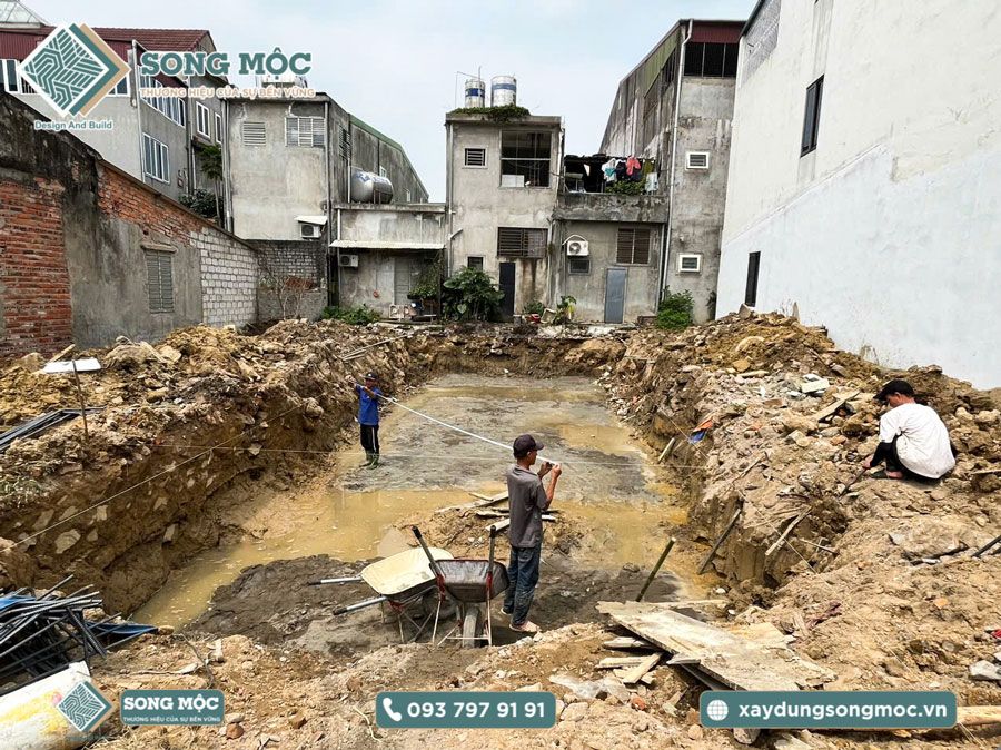 Hình ảnh khởi công xây dựng cho nhà Anh Sơn