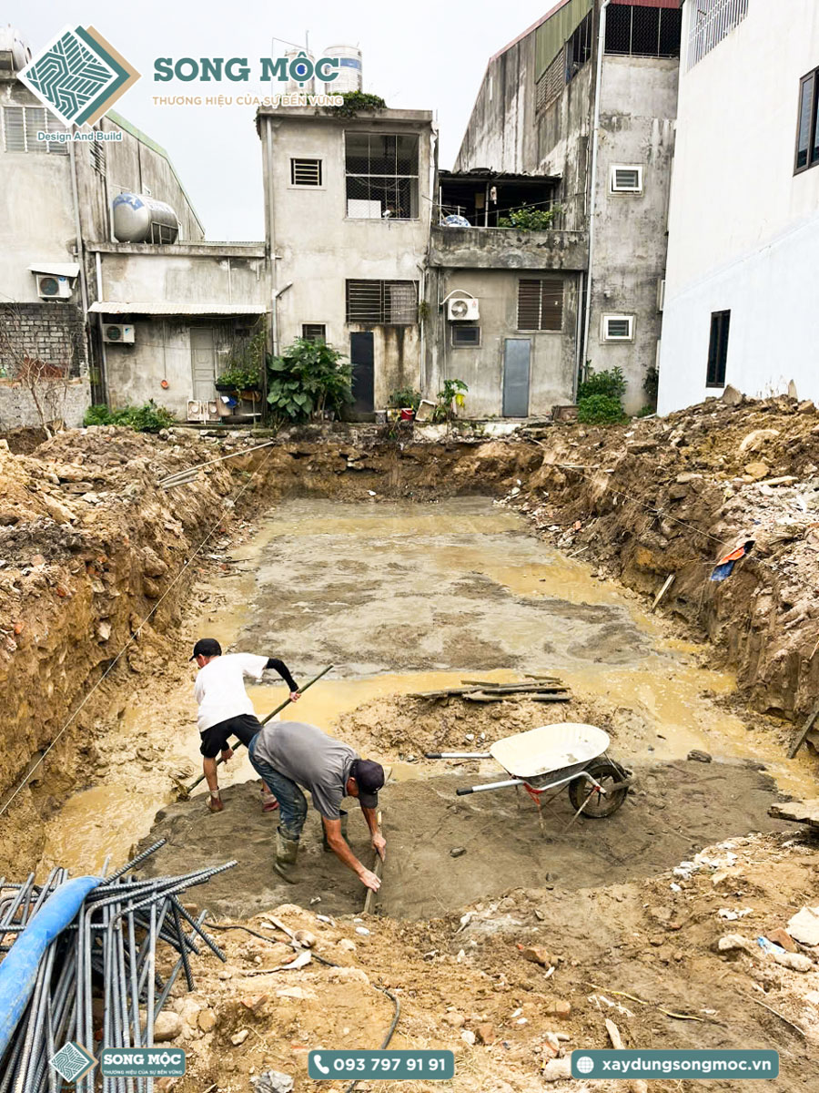 Hình ảnh khởi công xây dựng cho nhà Anh Sơn