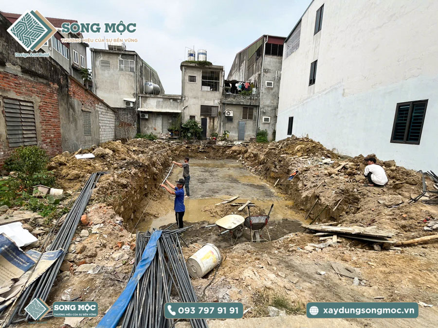 Hình ảnh khởi công xây dựng cho nhà Anh Sơn