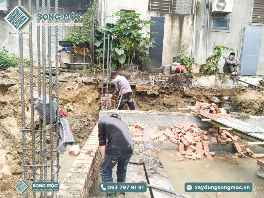 Hình ảnh khởi công xây dựng cho nhà Anh Sơn