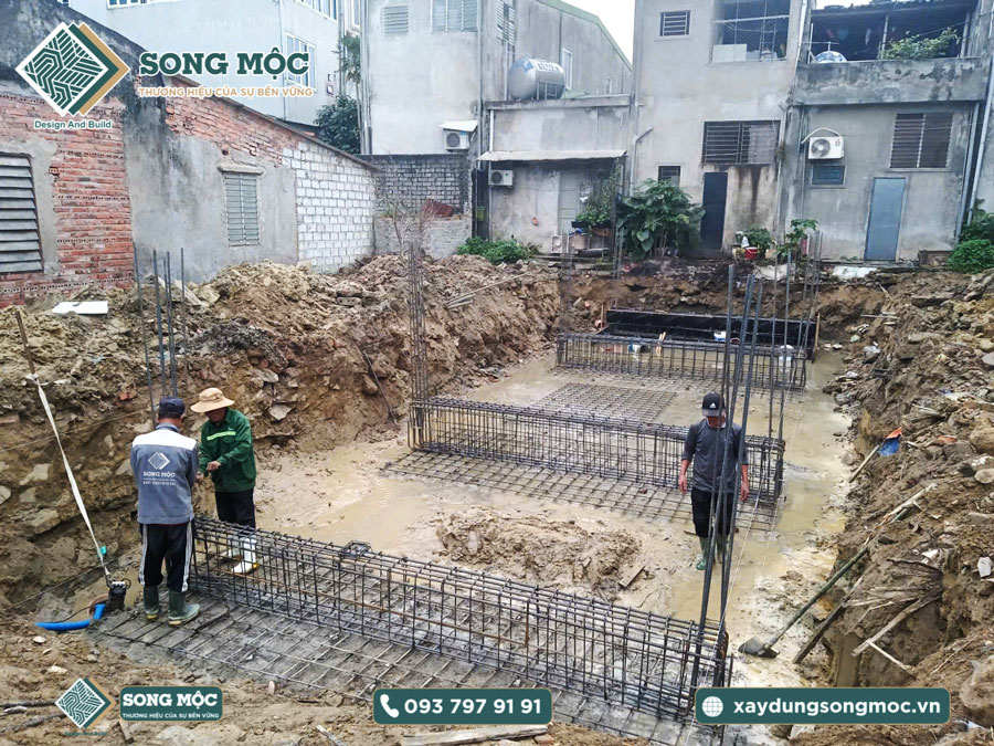 Hình ảnh khởi công xây dựng cho nhà Anh Sơn