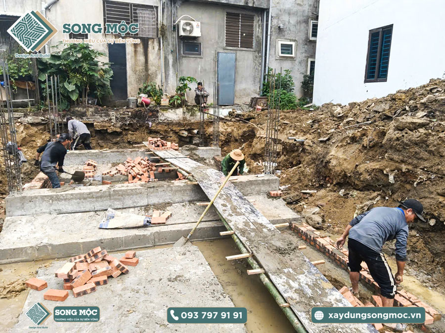 Hình ảnh khởi công xây dựng cho nhà Anh Sơn