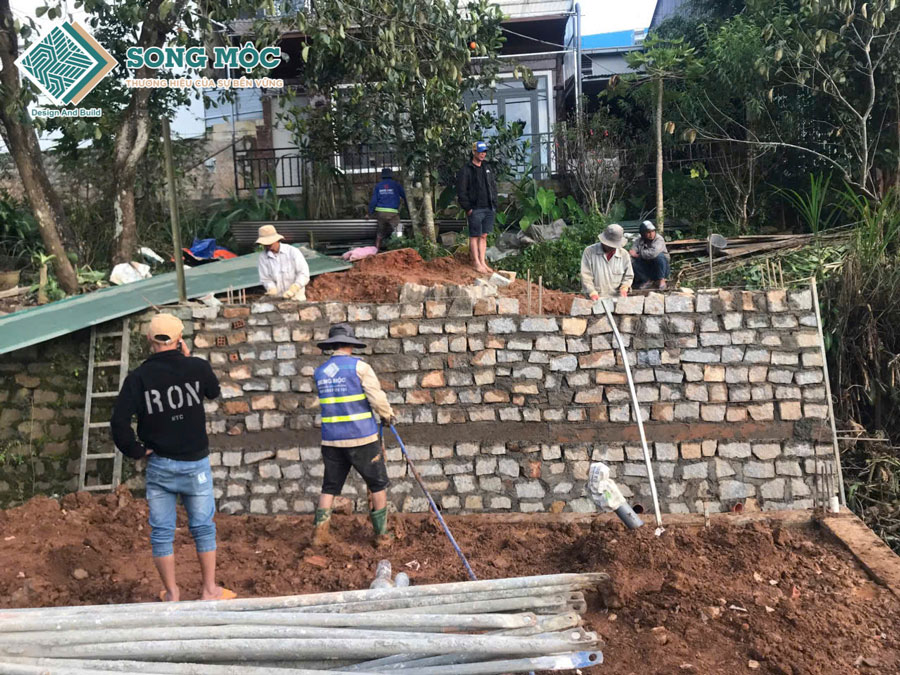 Hình ảnh khởi công xây dựng Nhà Hàng Cơm Lam