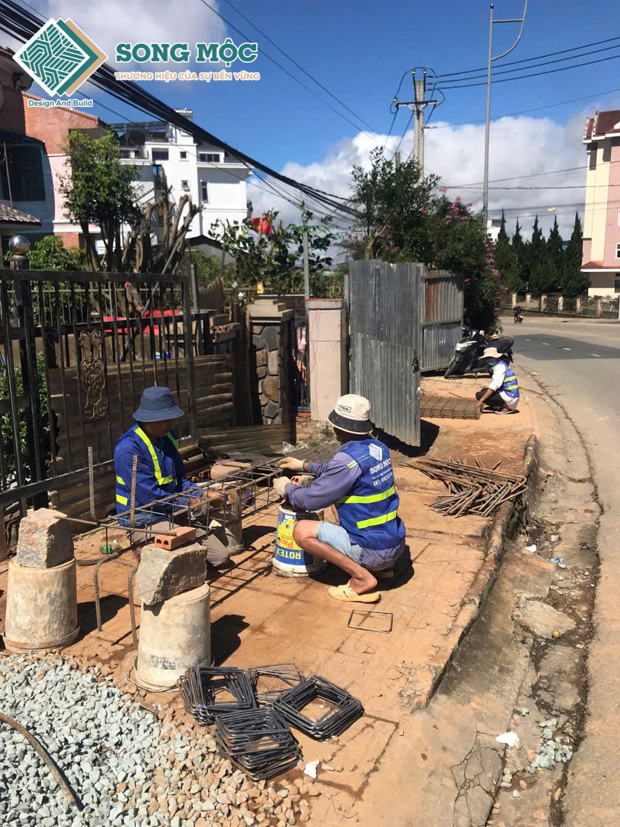 Hình ảnh khởi công xây dựng Nhà Hàng Cơm Lam
