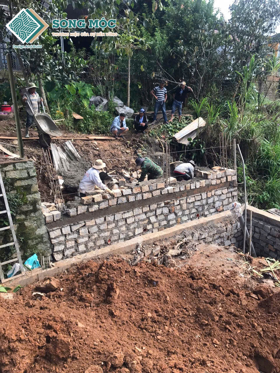 Hình ảnh khởi công xây dựng Nhà Hàng Cơm Lam