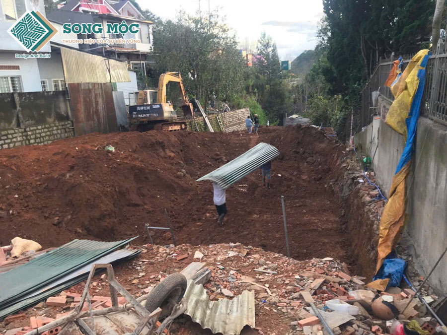 Hình ảnh khởi công xây dựng Nhà Hàng Cơm Lam