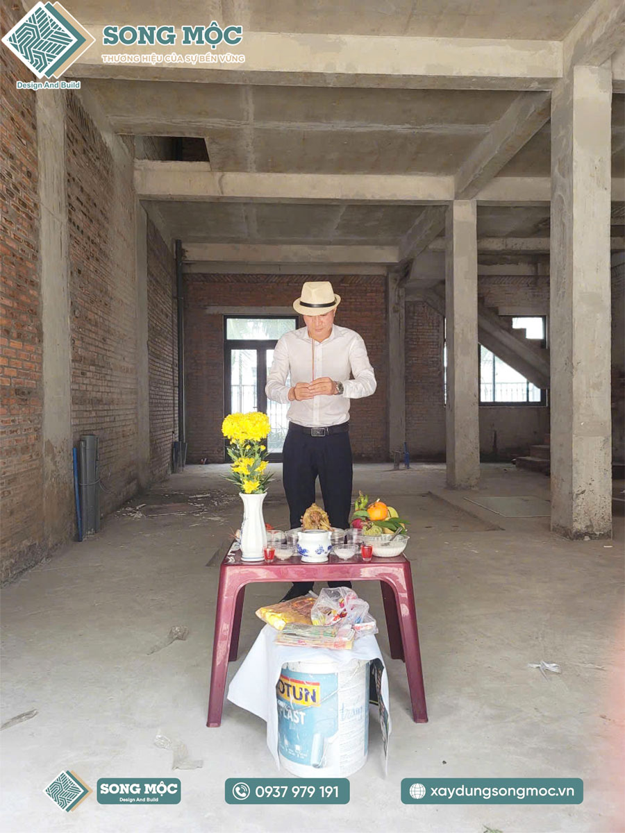 Hình ảnh cúng khởi công công trình căn hộ dịch vụ tại VINHOME Quận 9