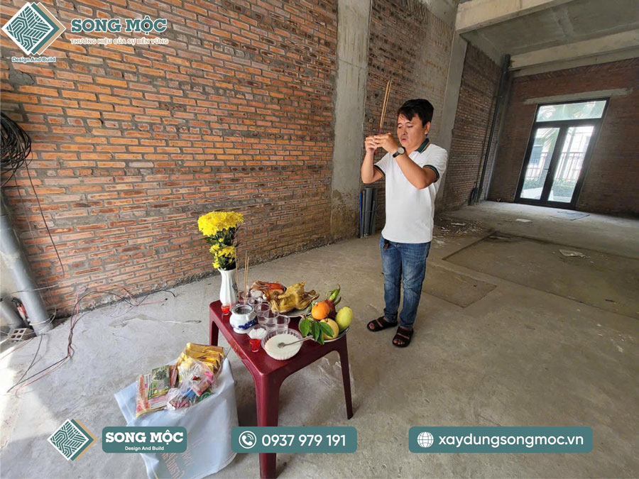 Hình ảnh cúng khởi công công trình căn hộ dịch vụ tại VINHOME Quận 9