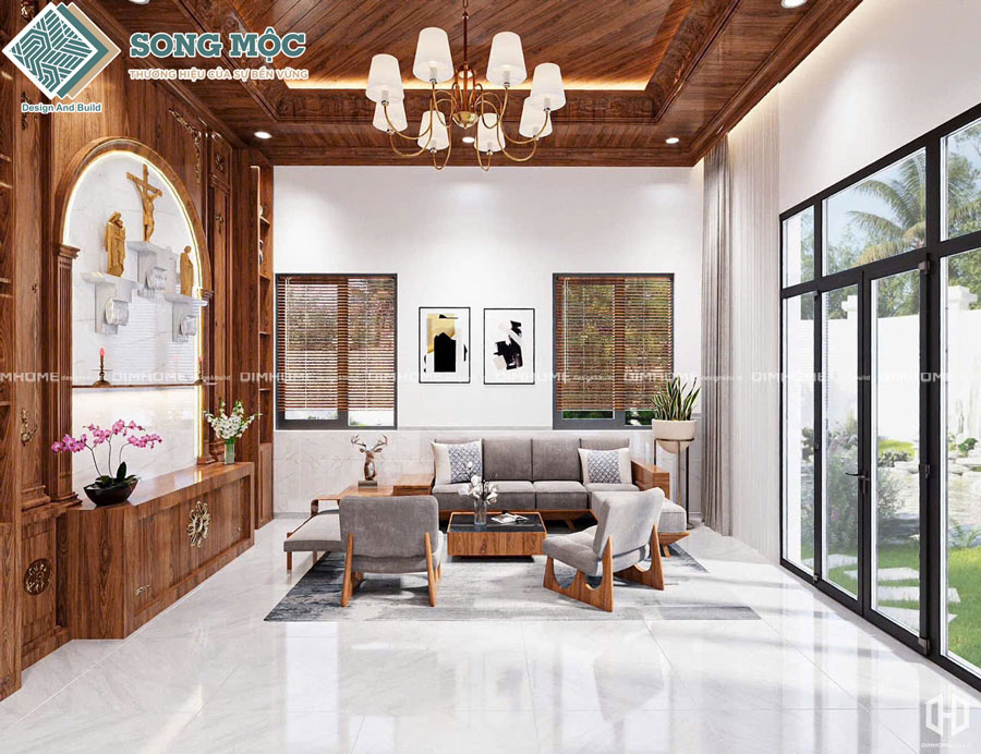 Mẫu thiết kế không gian sang trọng bênh trong ngôi nhà