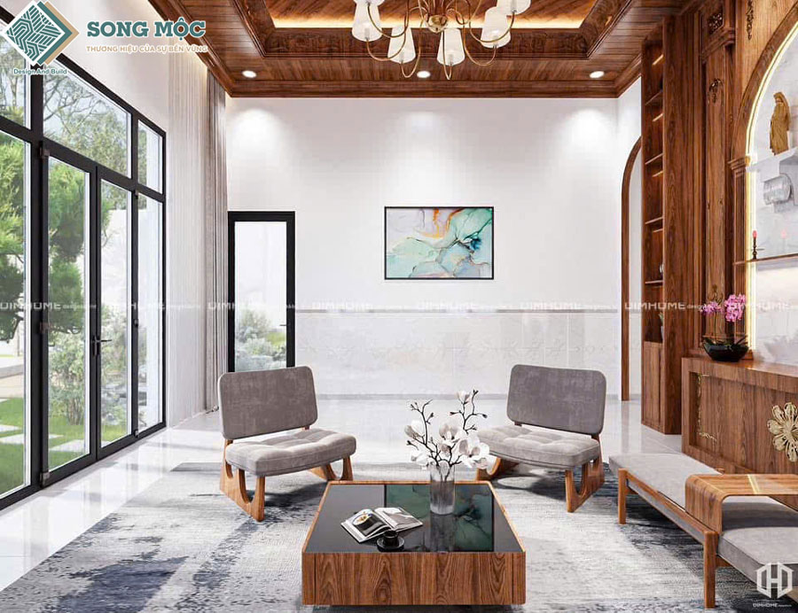 Mẫu thiết kế không gian sang trọng bênh trong ngôi nhà