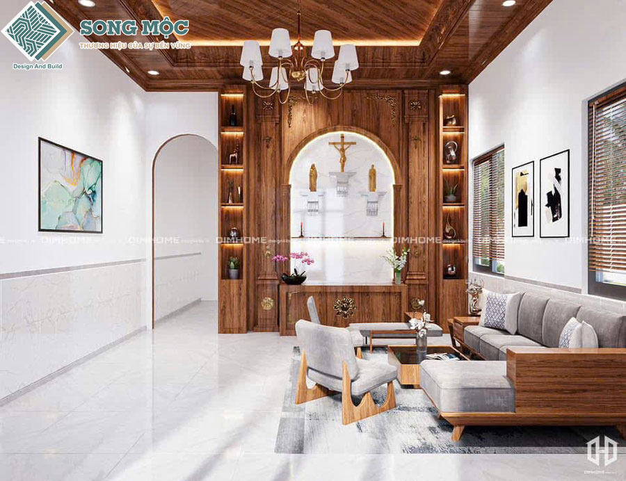 Mẫu thiết kế không gian sang trọng bênh trong ngôi nhà