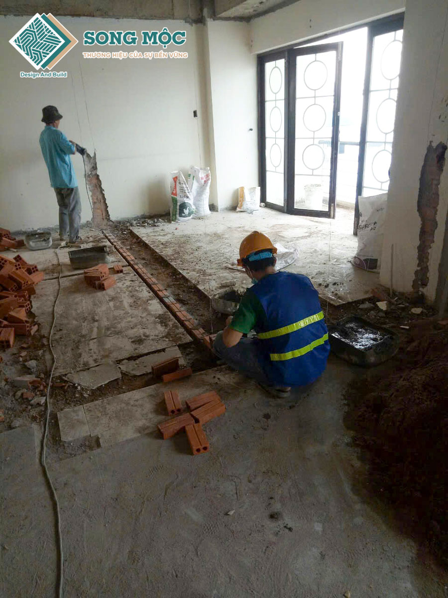 Hình ảnh tiến độ thi công sửa chữa cải tạo văn phòng CNI