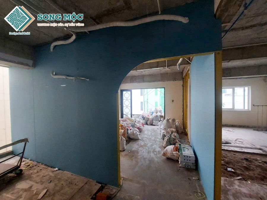 Hình ảnh tiến độ thi công sửa chữa cải tạo văn phòng CNI