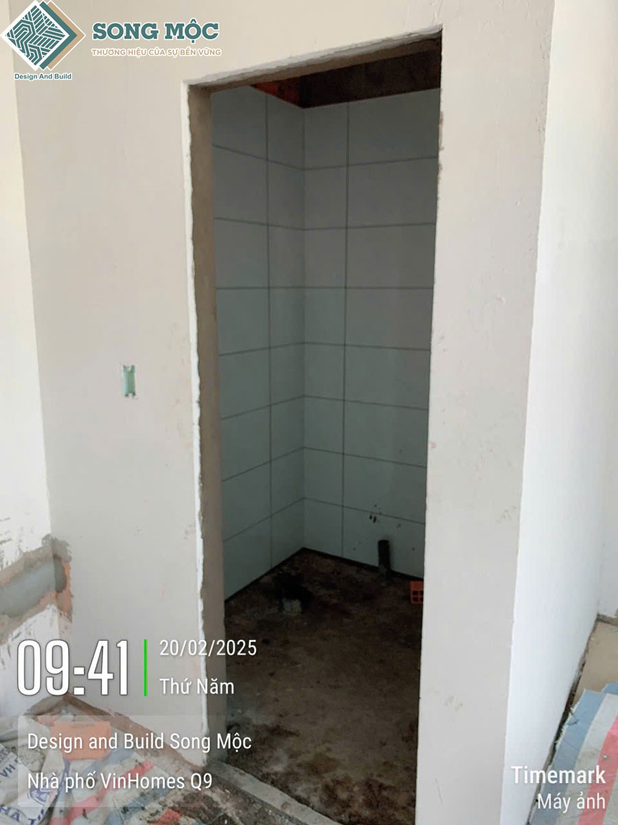 Hình ảnh tiến độ sửa chữa cải tạo căn hộ dịch vụ Vinhome Quận 9