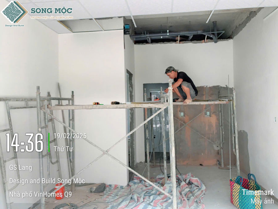 Hình ảnh tiến độ sửa chữa cải tạo căn hộ dịch vụ Vinhome Quận 9