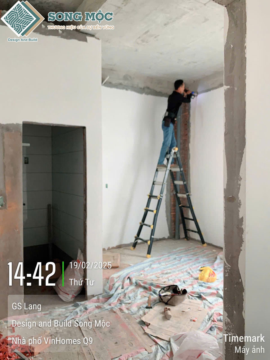 Hình ảnh tiến độ sửa chữa cải tạo căn hộ dịch vụ Vinhome Quận 9