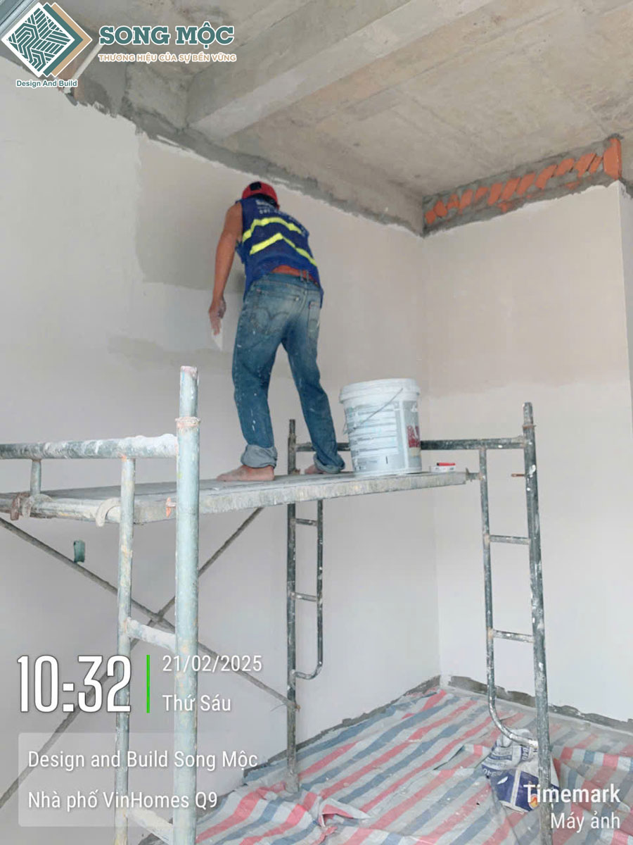 Hình ảnh tiến độ sửa chữa cải tạo căn hộ dịch vụ Vinhome Quận 9