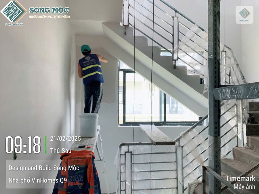 Hình ảnh tiến độ sửa chữa cải tạo căn hộ dịch vụ Vinhome Quận 9