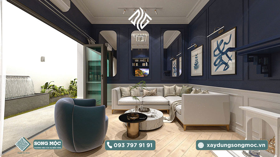 Hình ảnh mẫu thiết kế nhà phố 2 tầng dự án D'House