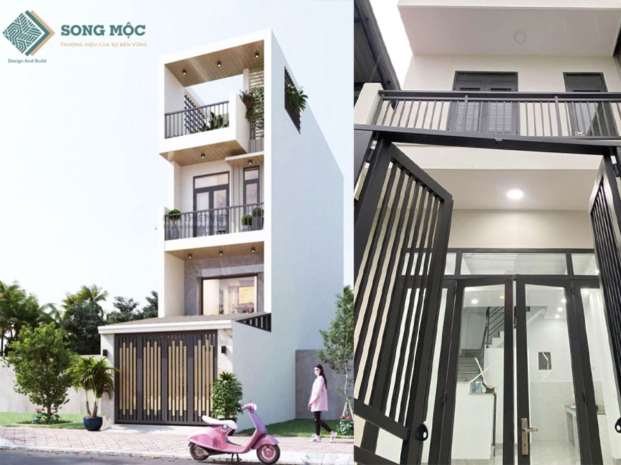 Bàn giao công xây dựng nhà phố 4 tầng 1 trệt 2 lầu sân thượng cho chị Thủy tại Gò Vấp