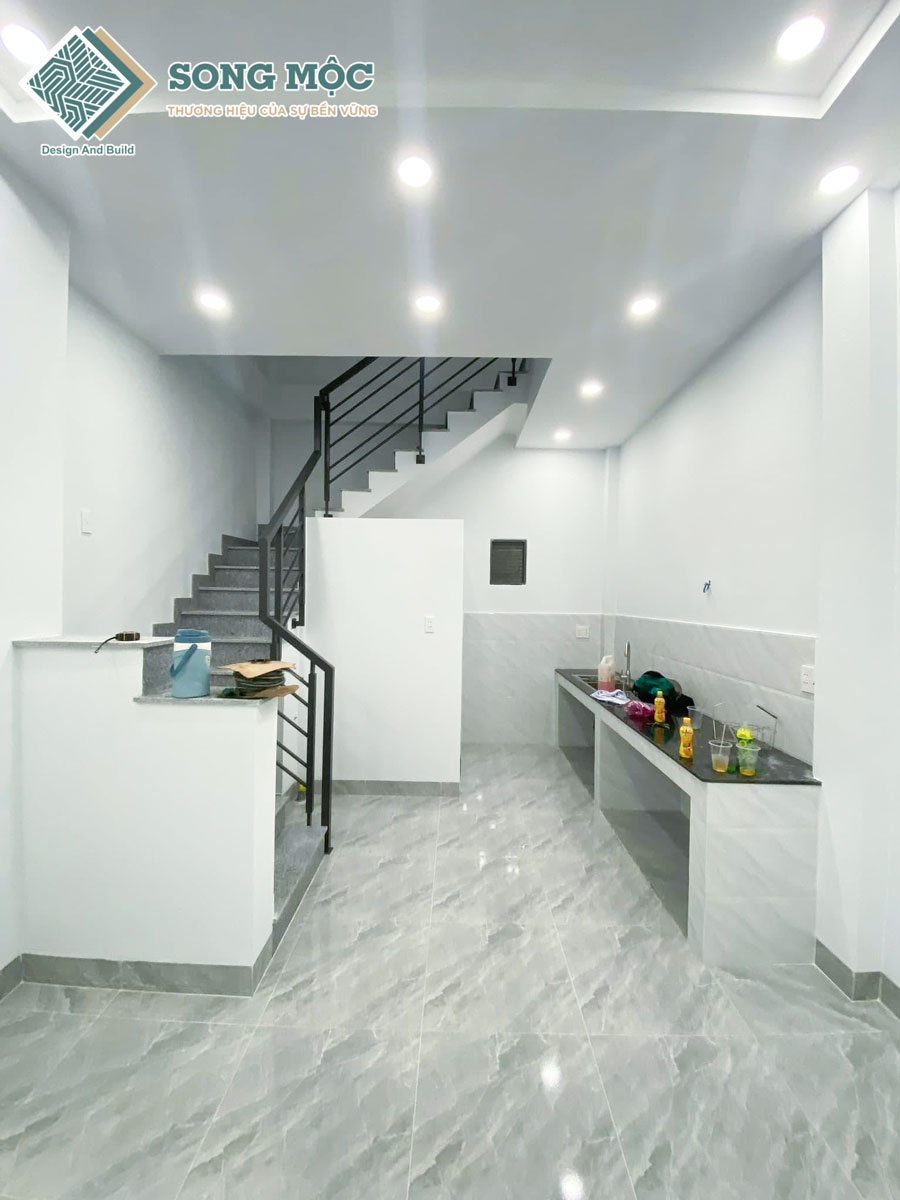 Hình ảnh hoàn thành bàn giao công xây dựng nhà phố 4 tầng cho chị Thủy tại Gò Vấp